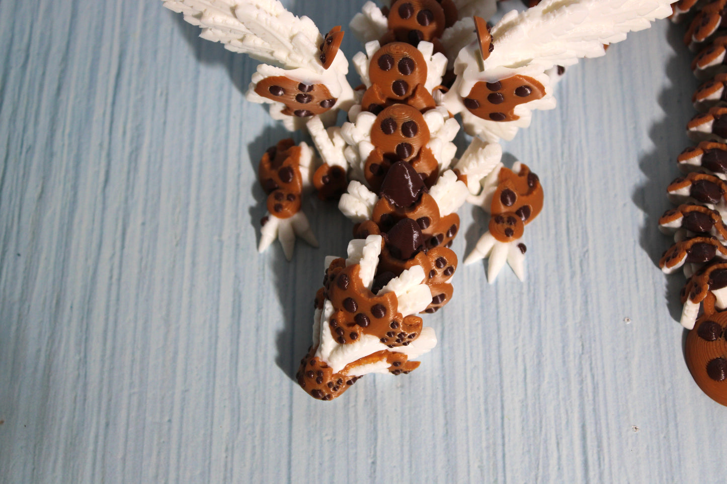 Chocolate Chip Cookie Dragon or Baby Dragon 3D Printed Articulated - Wonderland 3D Printing 
