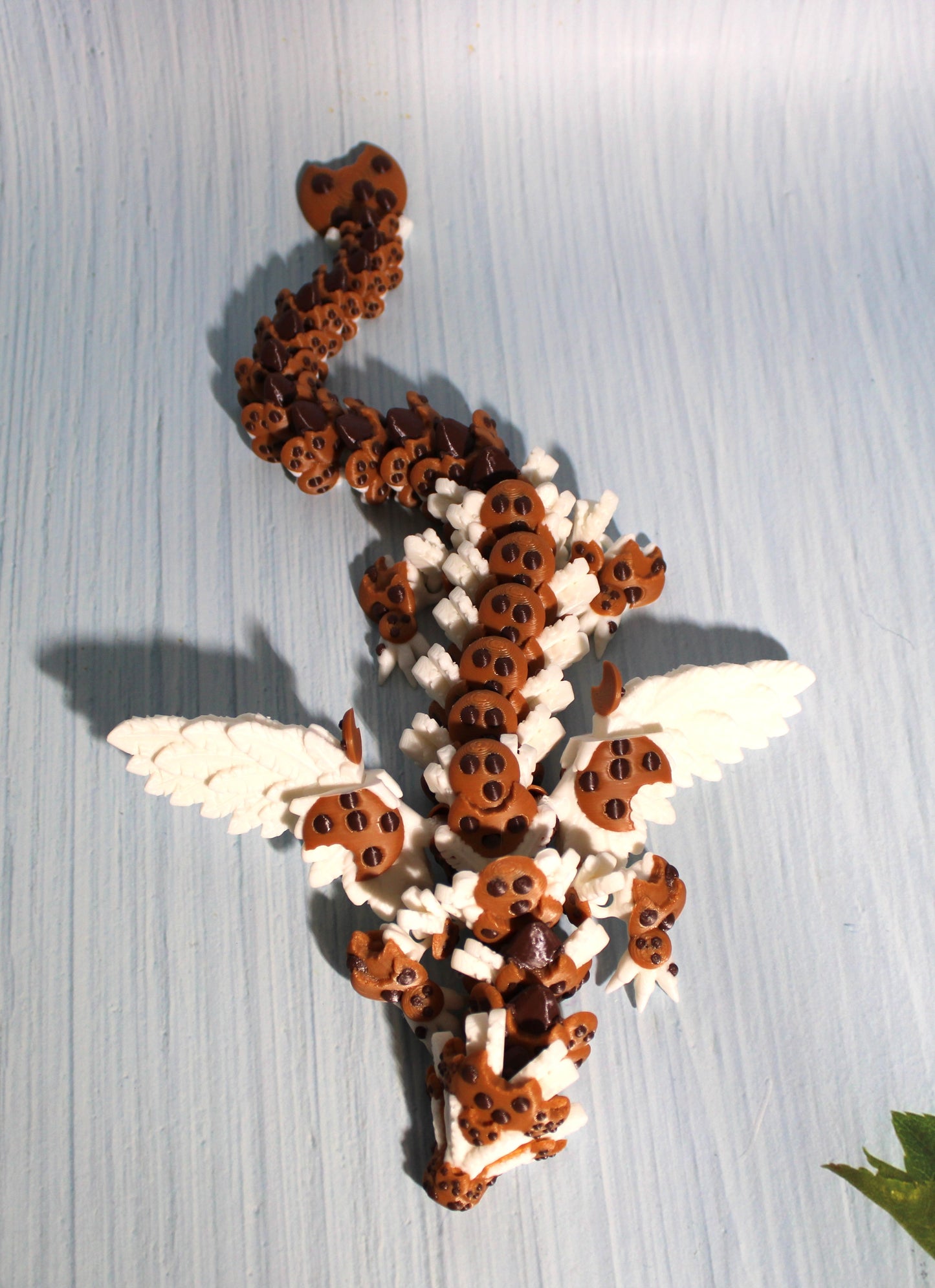 Chocolate Chip Cookie Dragon or Baby Dragon 3D Printed Articulated - Wonderland 3D Printing 