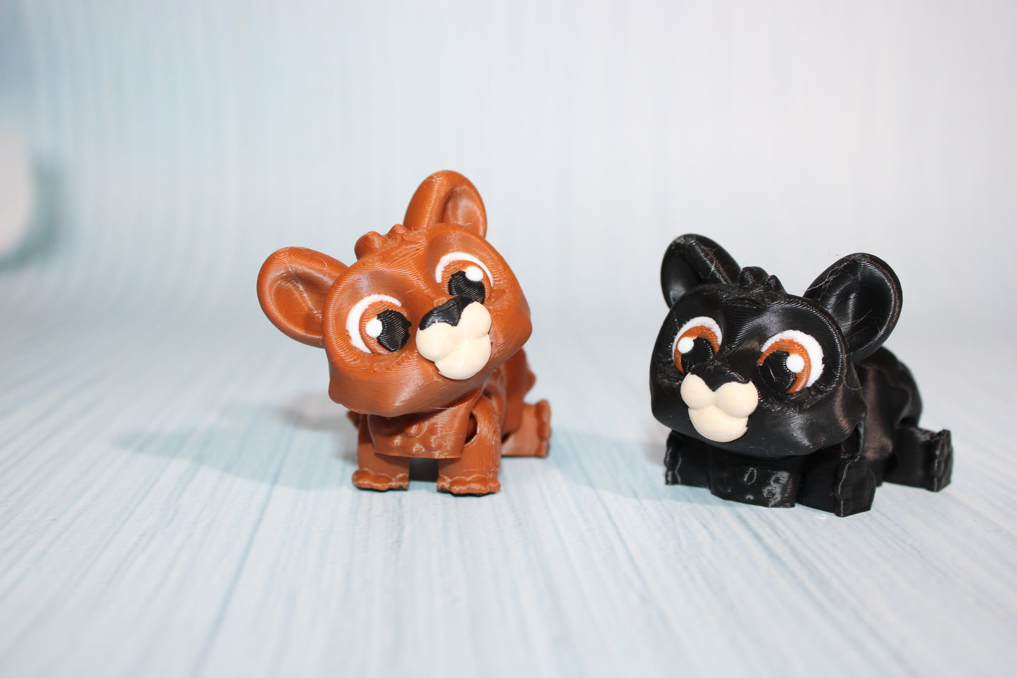 Mini Bear 2.5 inches Articulated 3d Printed Figurine- both Included - Wonderland 3D Printing 