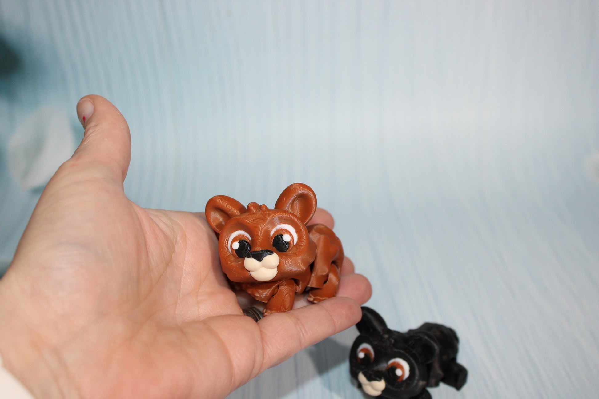 Mini Bear 2.5 inches Articulated 3d Printed Figurine- both Included - Wonderland 3D Printing 