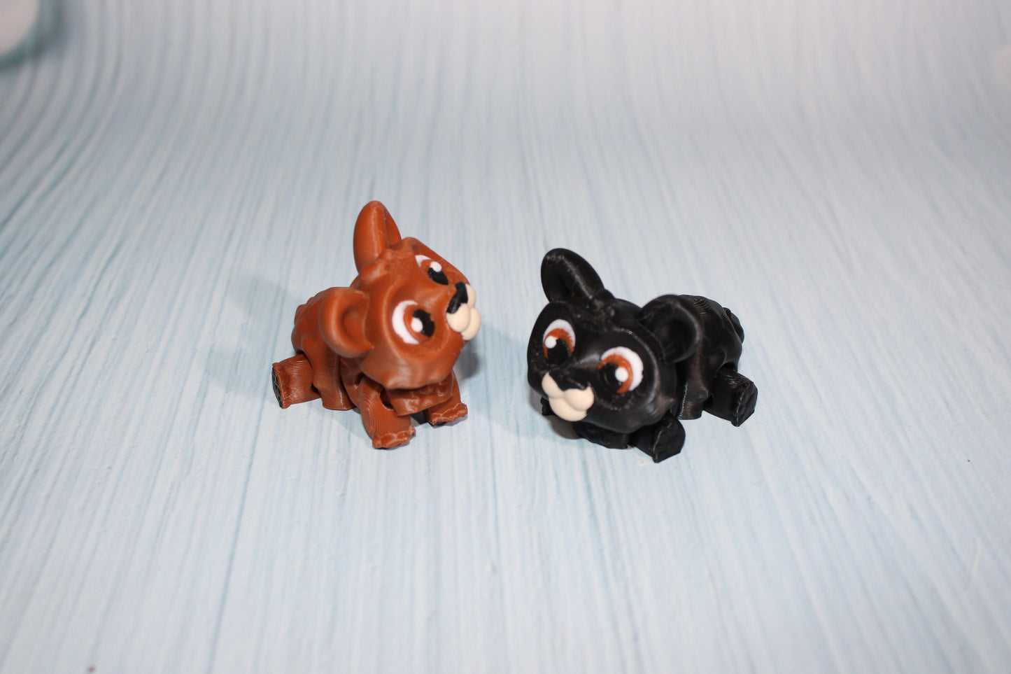 Mini Bear 2.5 inches Articulated 3d Printed Figurine- both Included - Wonderland 3D Printing 
