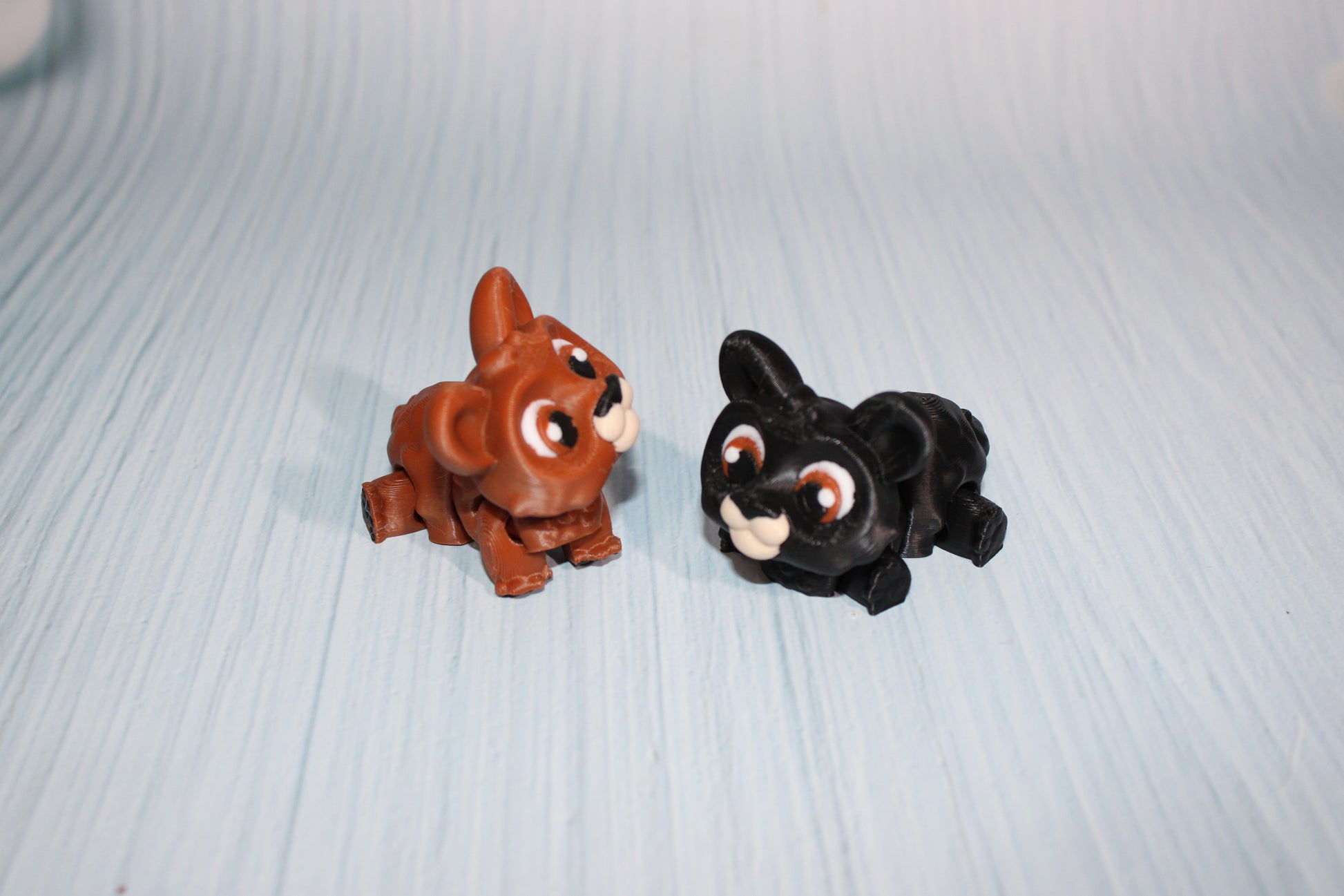 Mini Bear 2.5 inches Articulated 3d Printed Figurine- both Included - Wonderland 3D Printing 