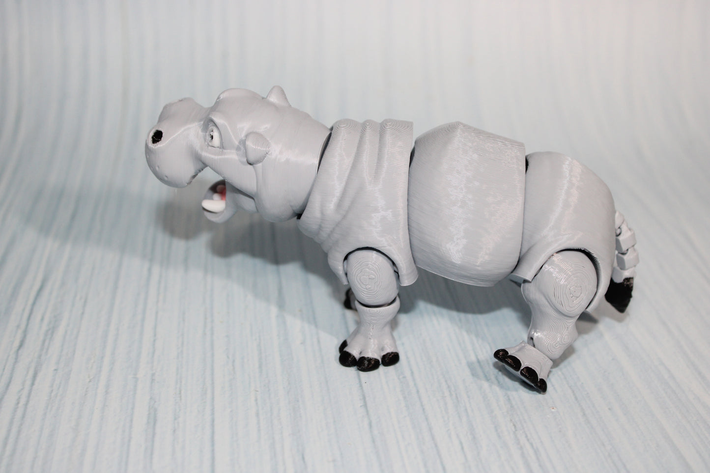 3D Printed Articulated Rhino: Flexi Fidget Toy-6 inches Long - Wonderland 3D Printing 