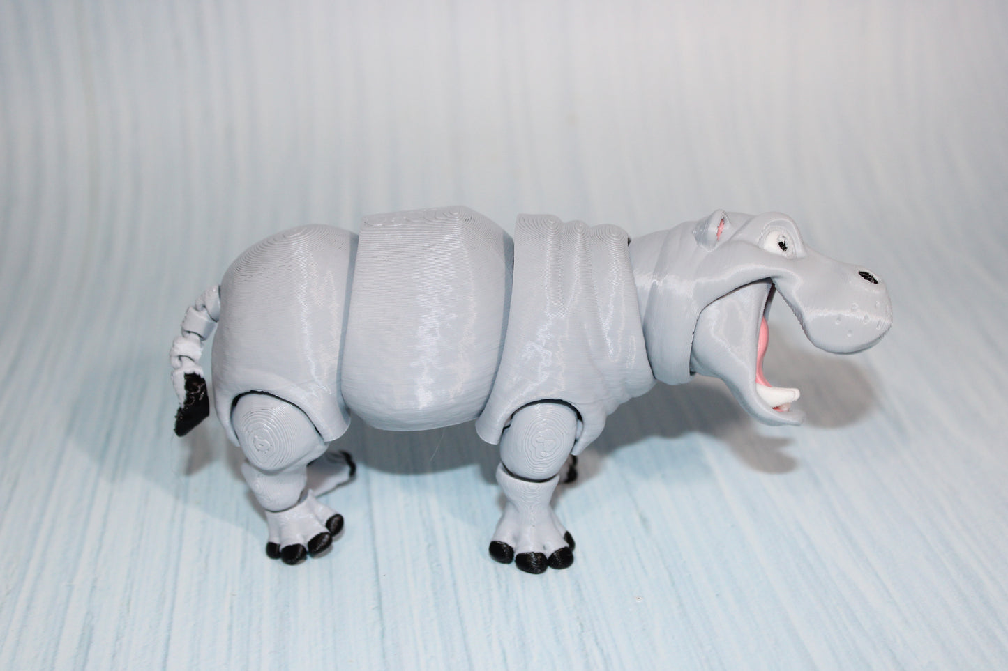 3D Printed Articulated Rhino: Flexi Fidget Toy-6 inches Long - Wonderland 3D Printing 