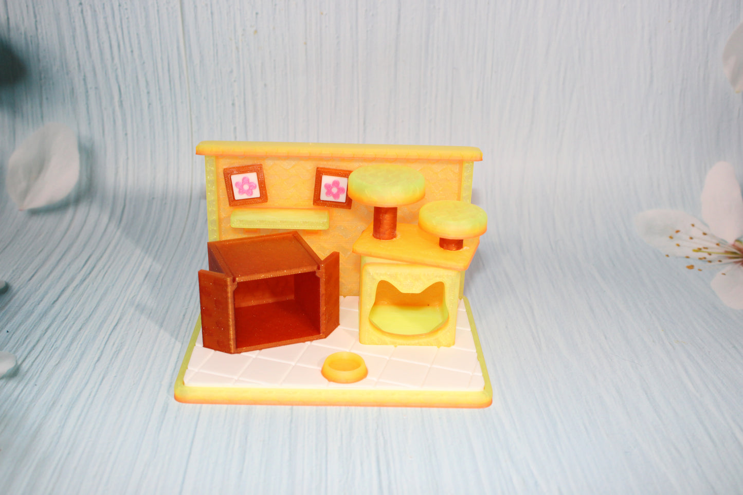 Cat Play set- Everything Included- Comes with 4 randomly selected cats-3d printed - Wonderland 3D Printing 