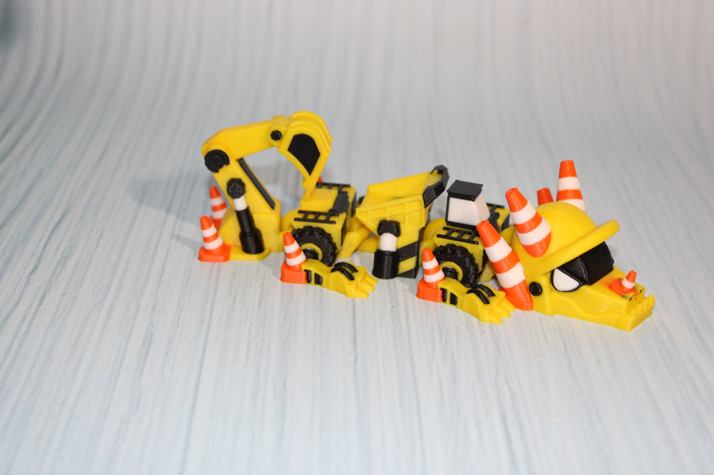 Construction Dragon 3D Printed Articulated Figurine - Wonderland 3D Printing 