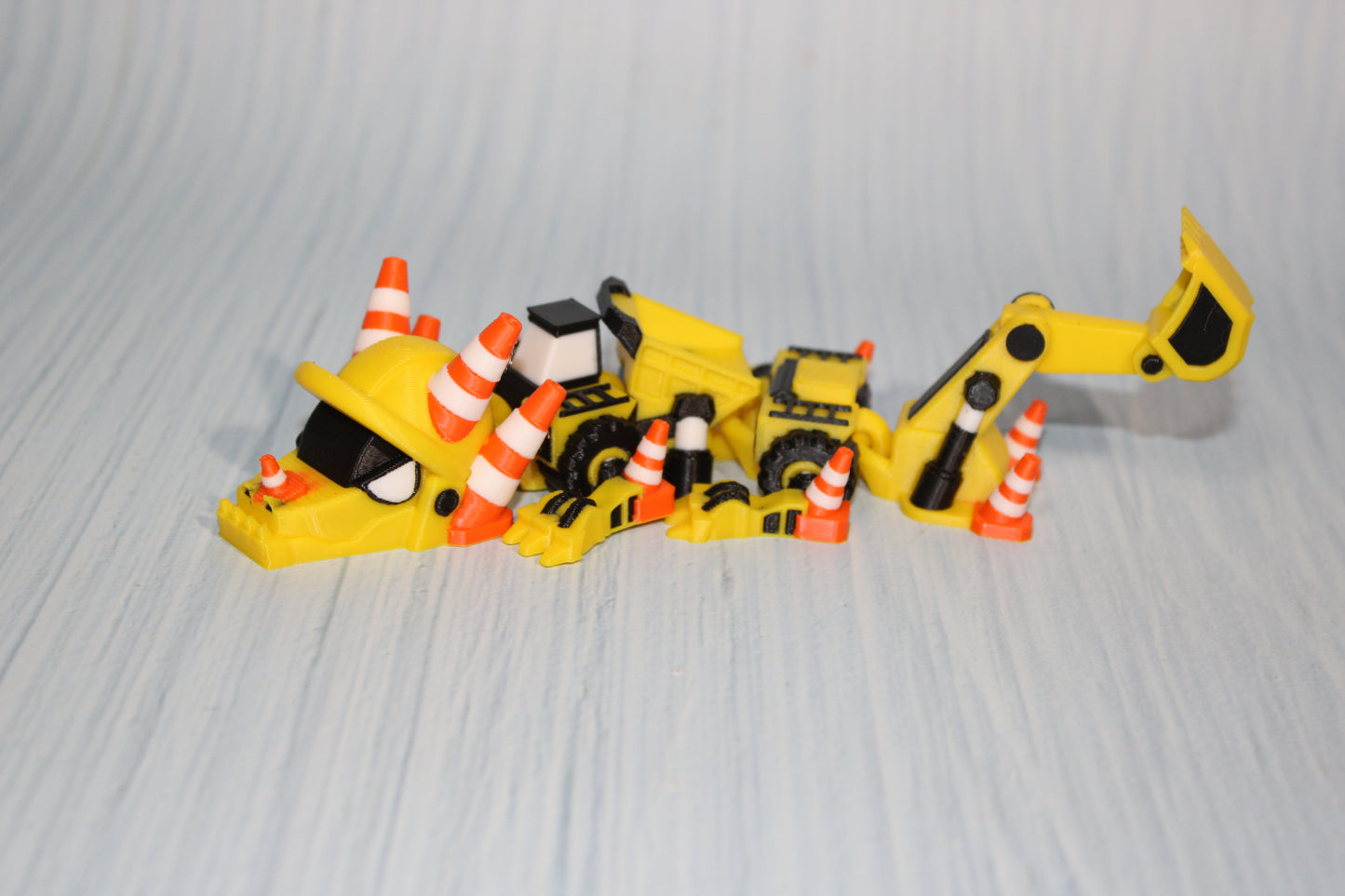 Construction Dragon 3D Printed Articulated Figurine - Wonderland 3D Printing 
