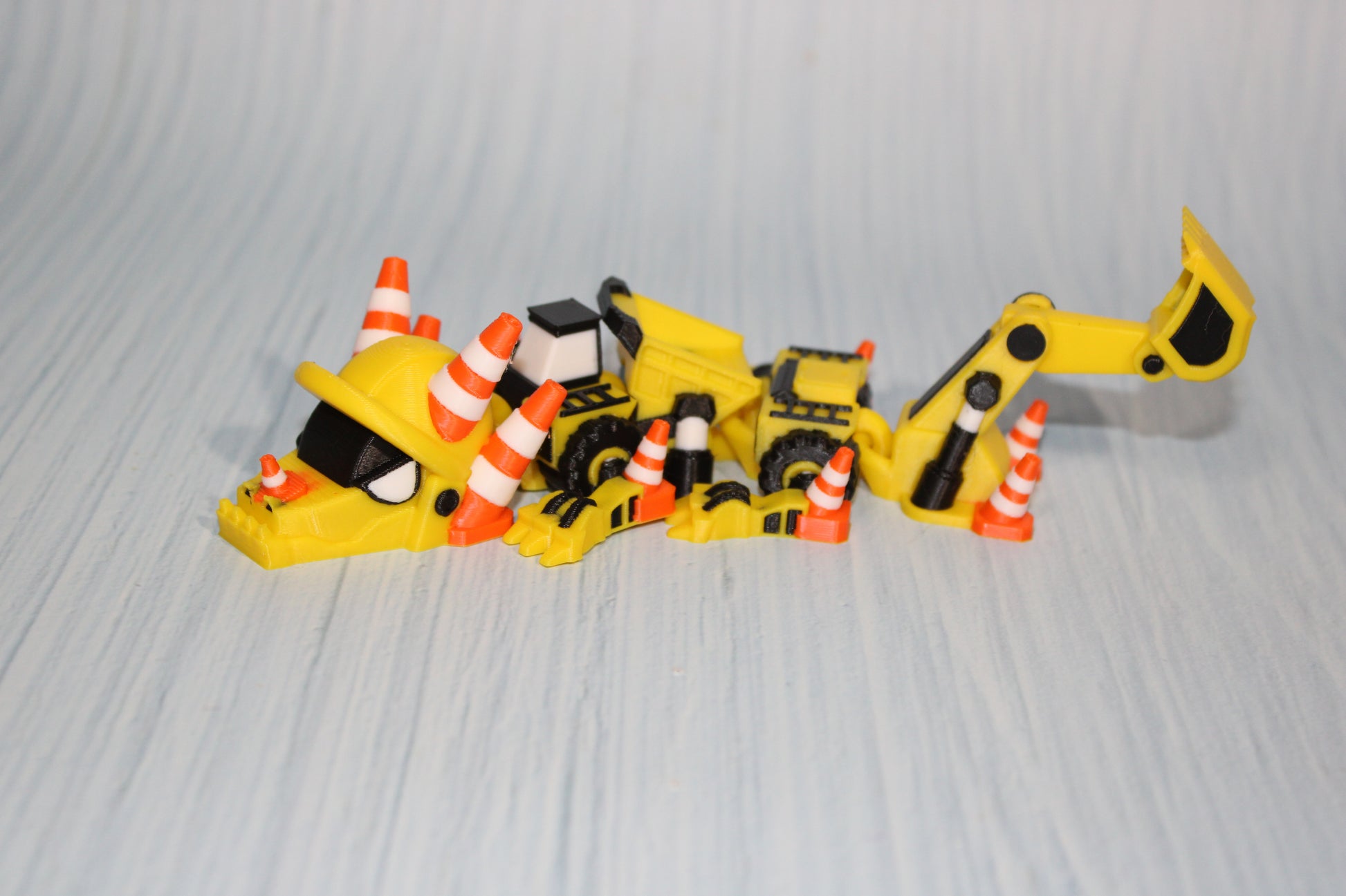 Construction Dragon 3D Printed Articulated Figurine - Wonderland 3D Printing 