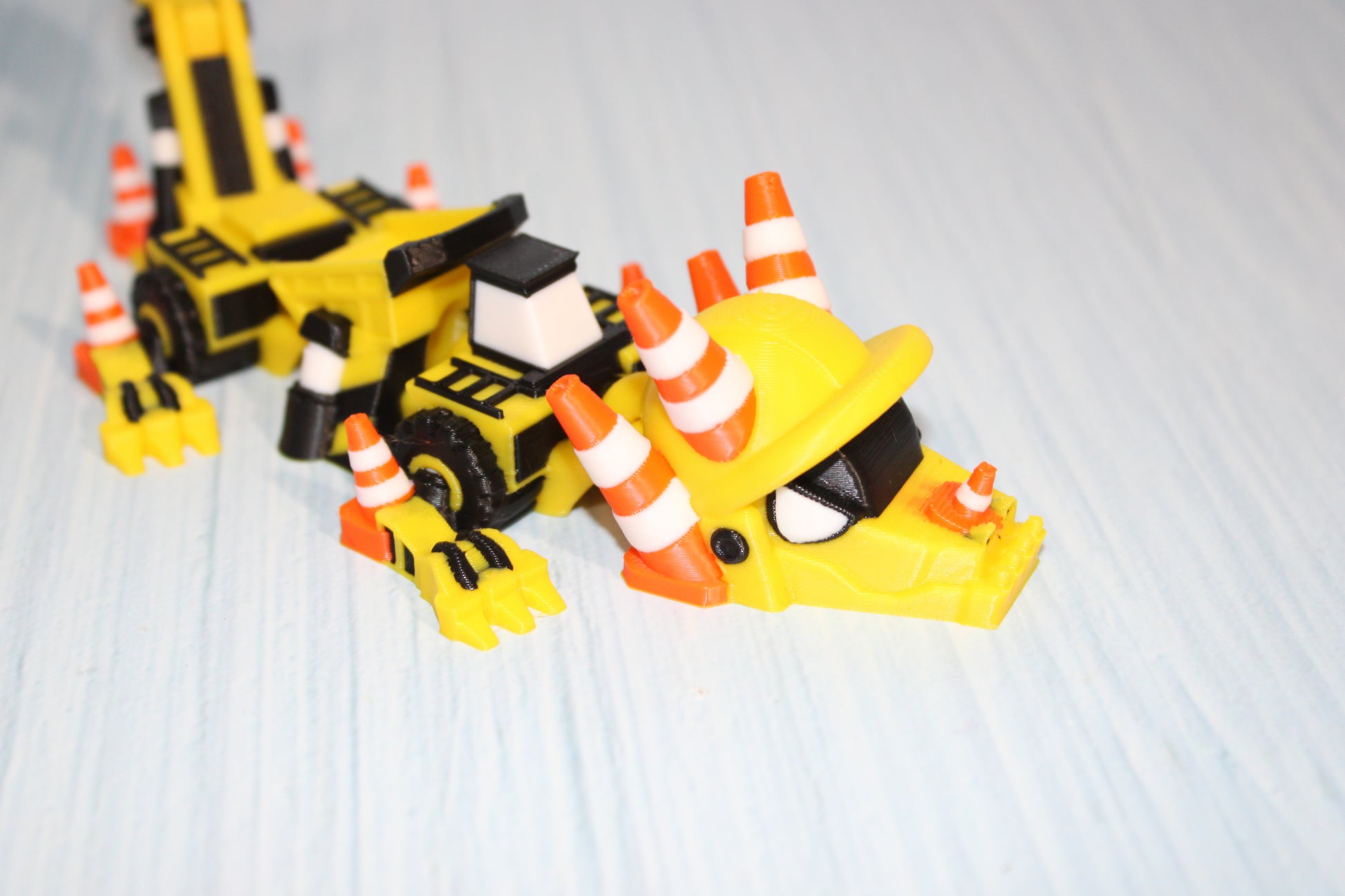 Construction Dragon 3D Printed Articulated Figurine - Wonderland 3D Printing 