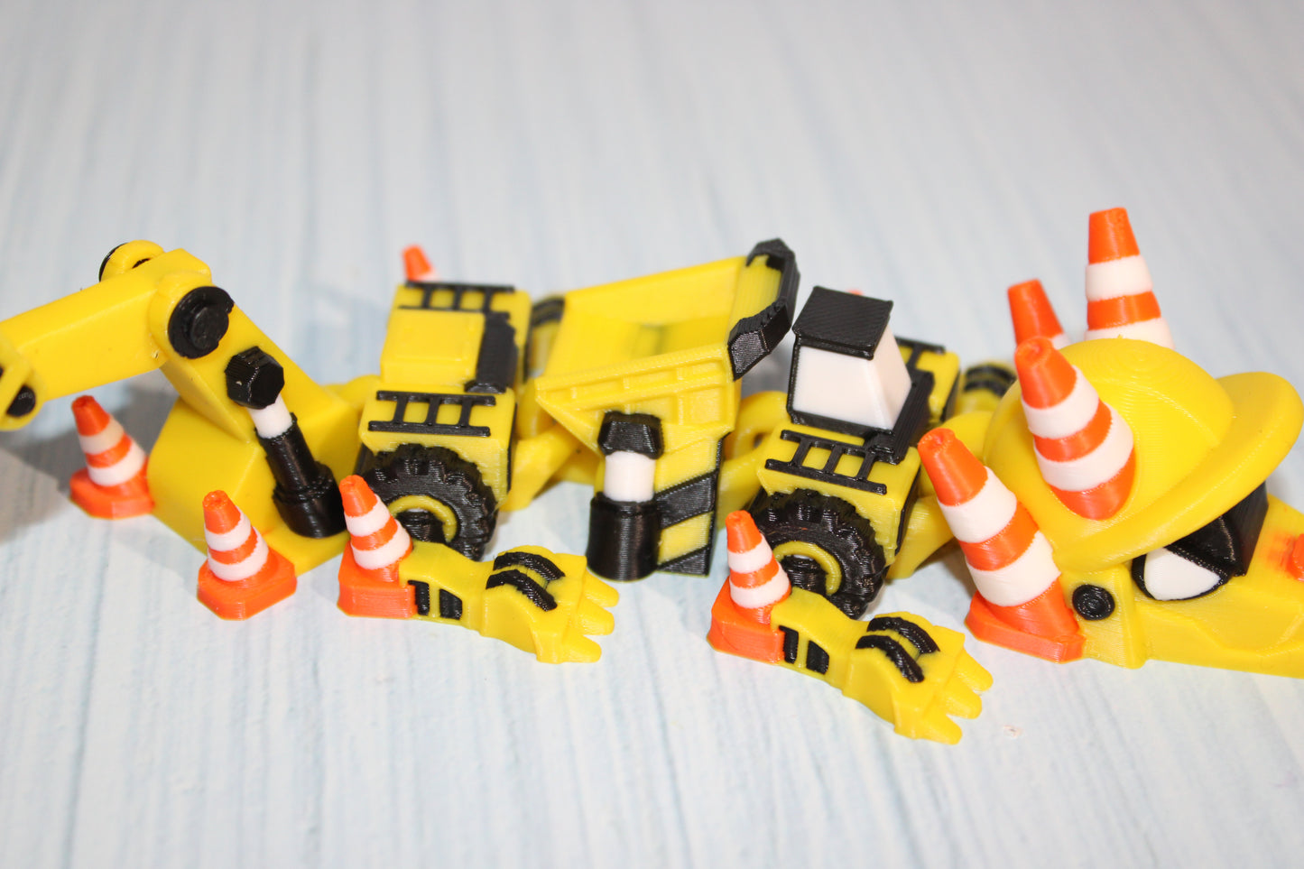 Construction Dragon 3D Printed Articulated Figurine - Wonderland 3D Printing 