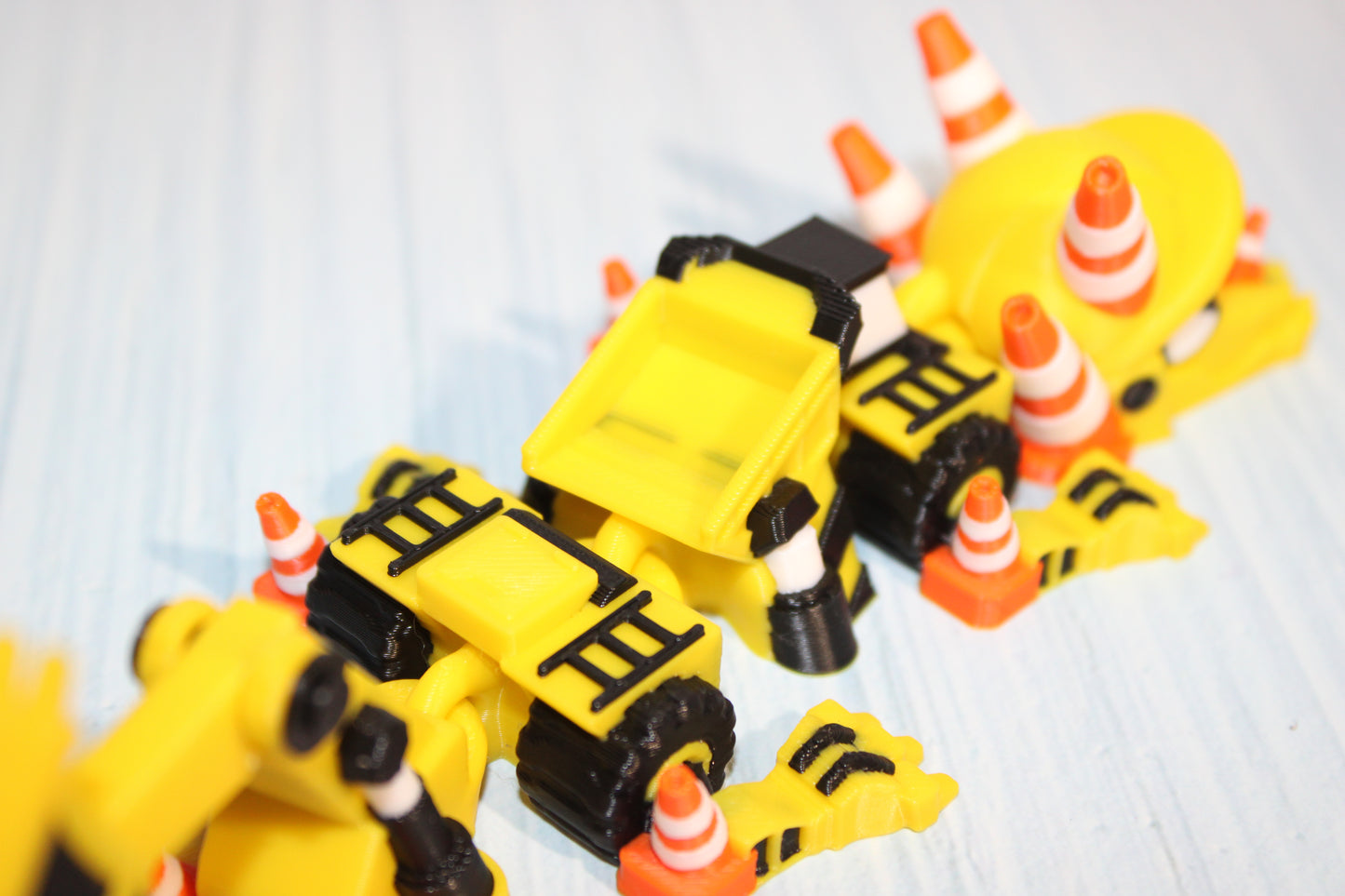 Construction Dragon 3D Printed Articulated Figurine - Wonderland 3D Printing 