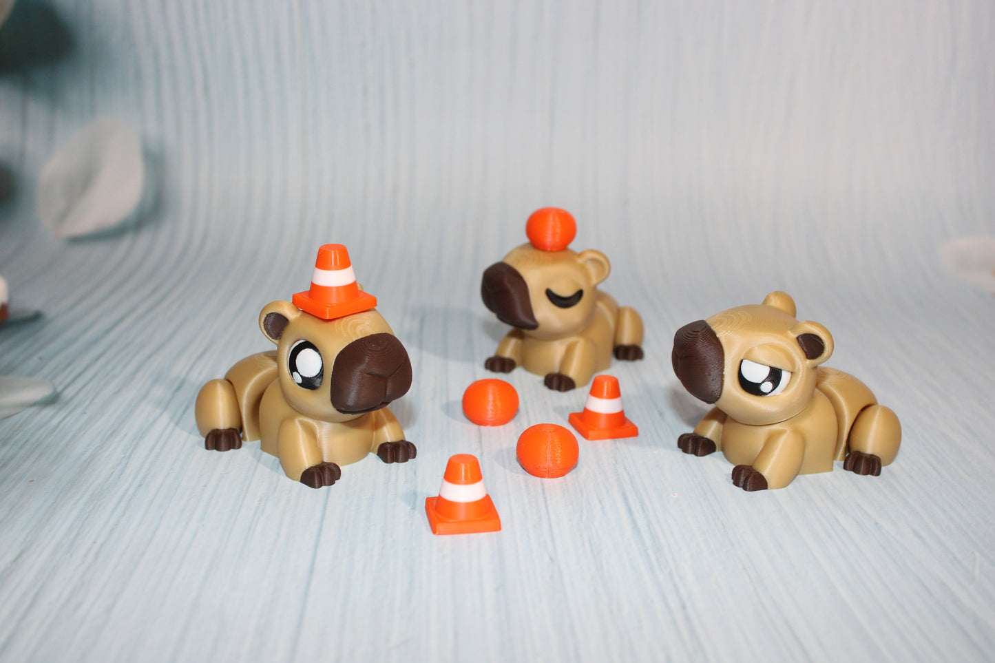 3D Printed Articulated Cappy: Eco-Friendly PLA-Includes all 3 with Props - Wonderland 3D Printing 