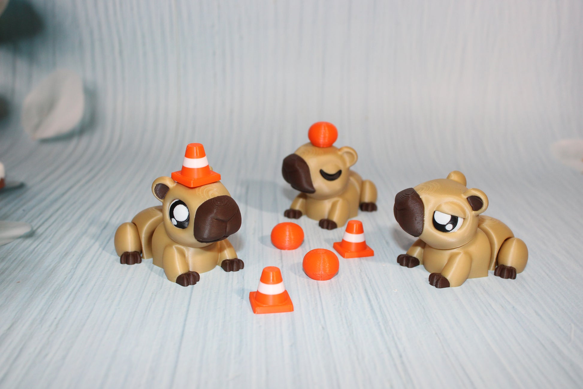 3D Printed Articulated Cappy: Eco-Friendly PLA-Includes all 3 with Props - Wonderland 3D Printing 
