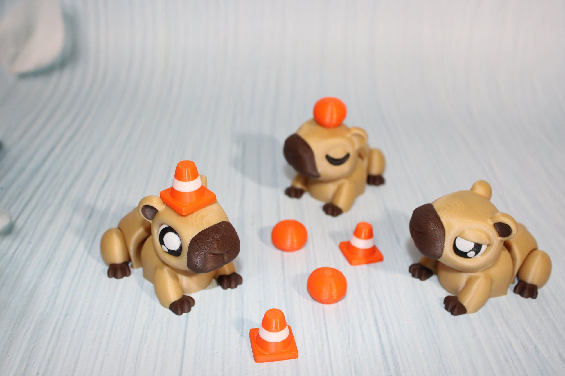 3D Printed Articulated Cappy: Eco-Friendly PLA-Includes all 3 with Props - Wonderland 3D Printing 