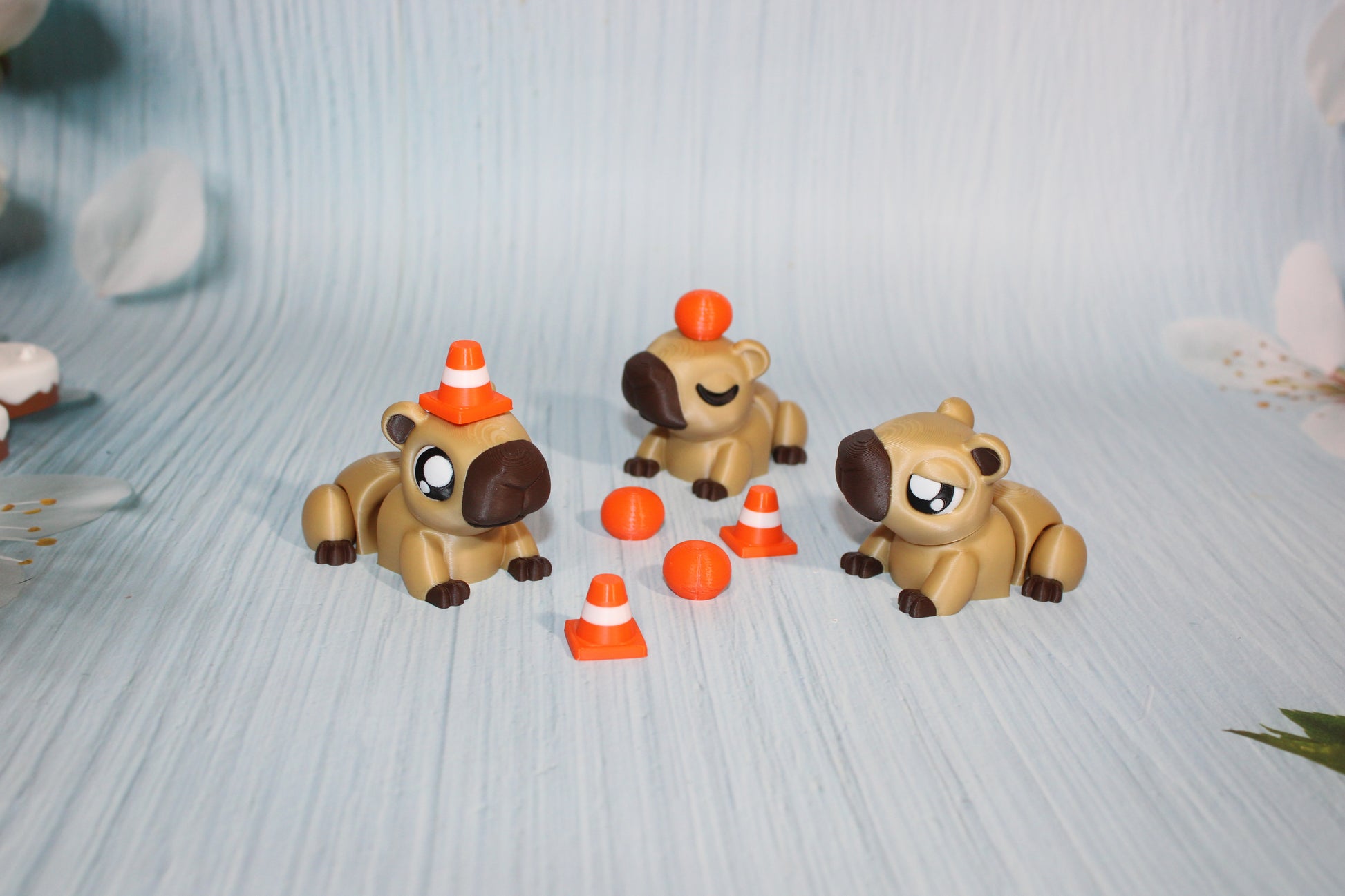 3D Printed Articulated Cappy: Eco-Friendly PLA-Includes all 3 with Props - Wonderland 3D Printing 