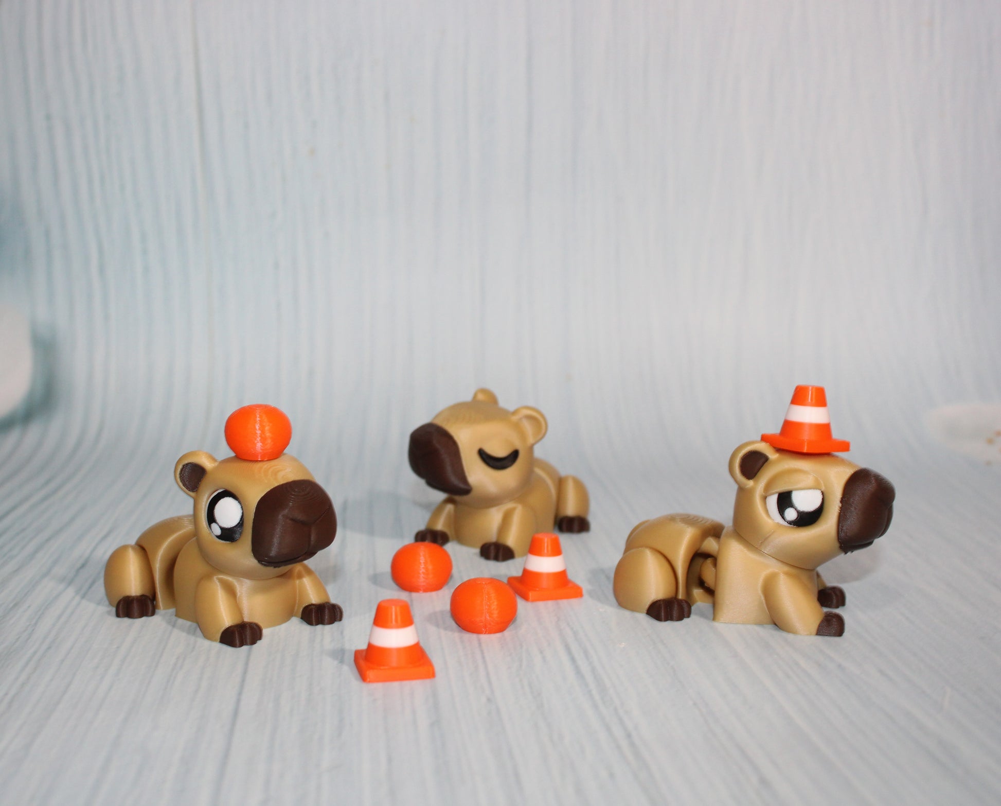 3D Printed Articulated Cappy: Eco-Friendly PLA-Includes all 3 with Props - Wonderland 3D Printing 