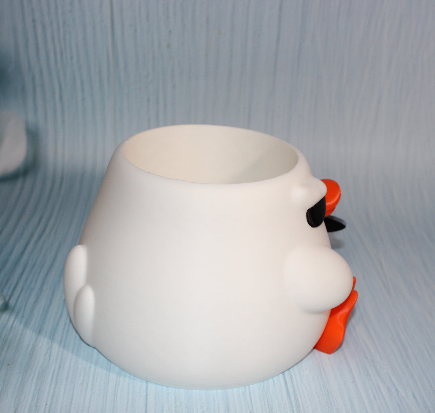 Stabby Duck Container4.75" tall x 6" Round- Handle Options - Wonderland 3D Printing 