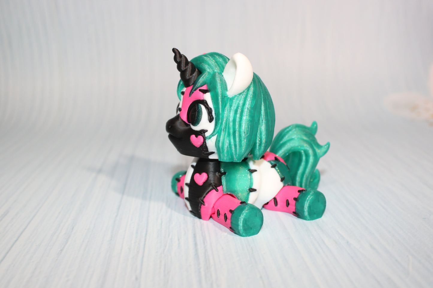 Articulated Unicorn or Stitches Unicorn Fidget Toy: 3D Printed Fantasy Decor-4" Tall - Wonderland 3D Printing 