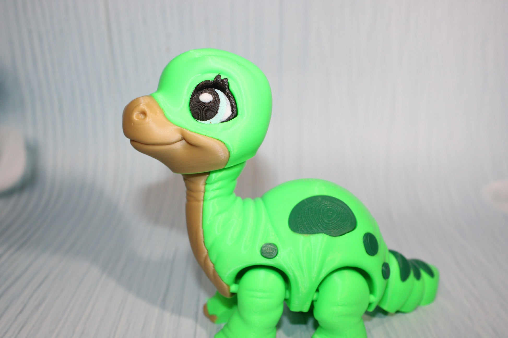 Baby Brachiosaurus 3D Printed Articulated Figure- 7" long and 6"tall - Wonderland 3D Printing 