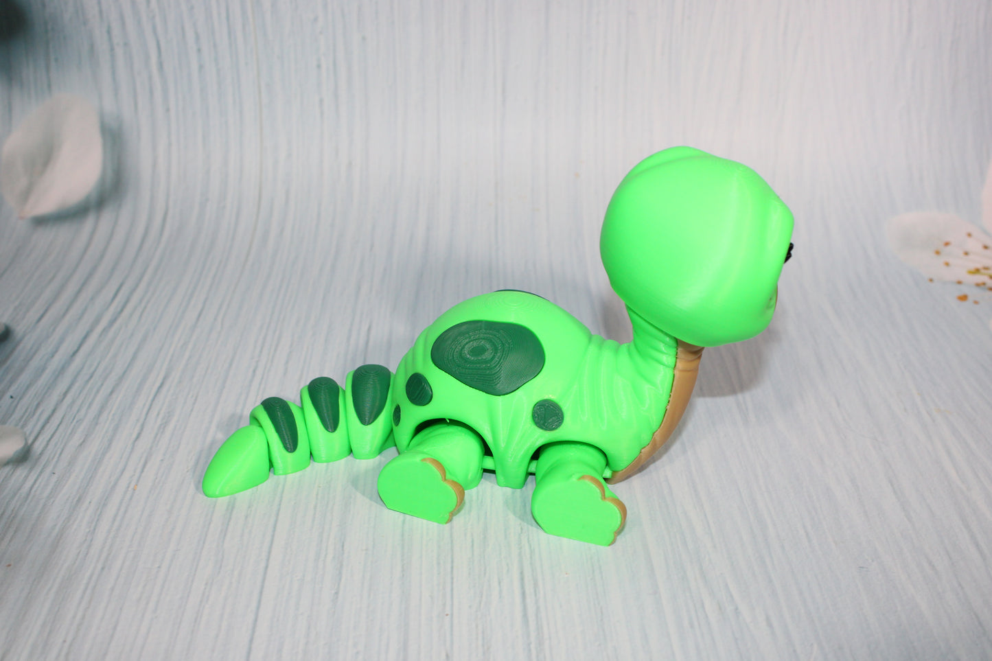 Baby Brachiosaurus 3D Printed Articulated Figure- 7" long and 6"tall - Wonderland 3D Printing 