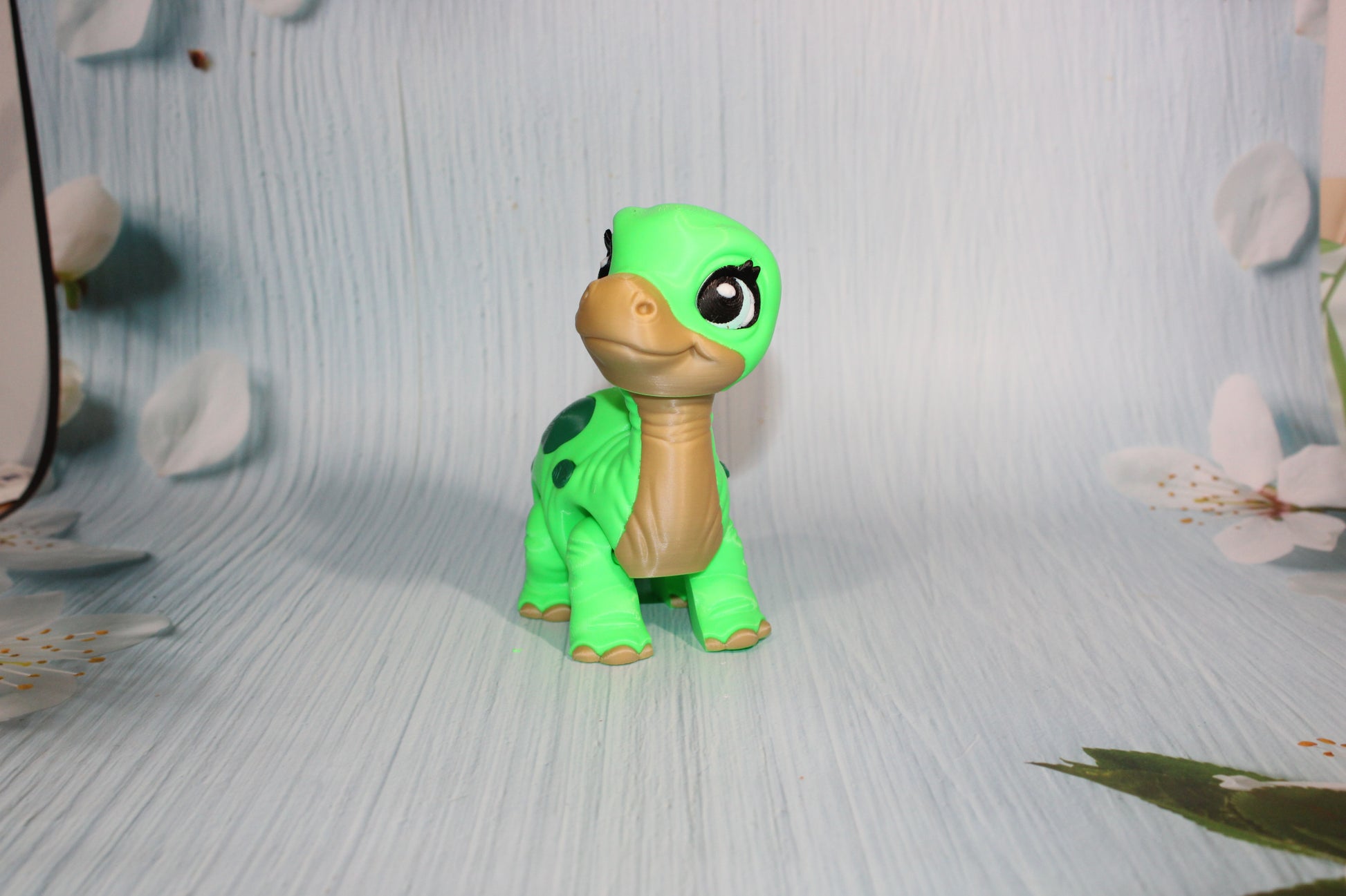 Baby Brachiosaurus 3D Printed Articulated Figure- 7" long and 6"tall - Wonderland 3D Printing 