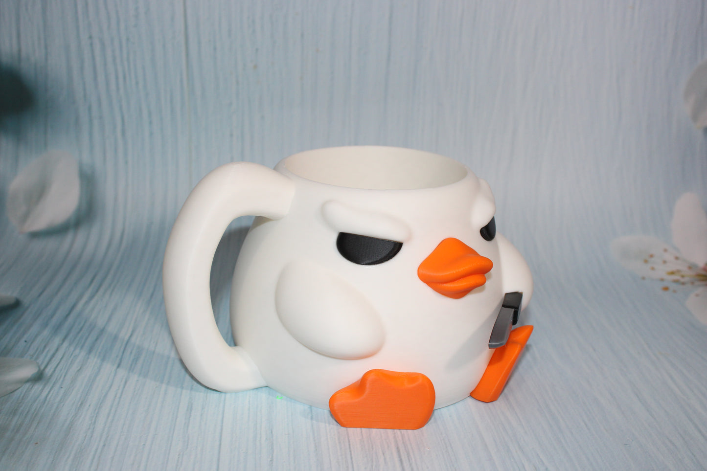 Stabby Duck Container4.75" tall x 6" Round- Handle Options - Wonderland 3D Printing 