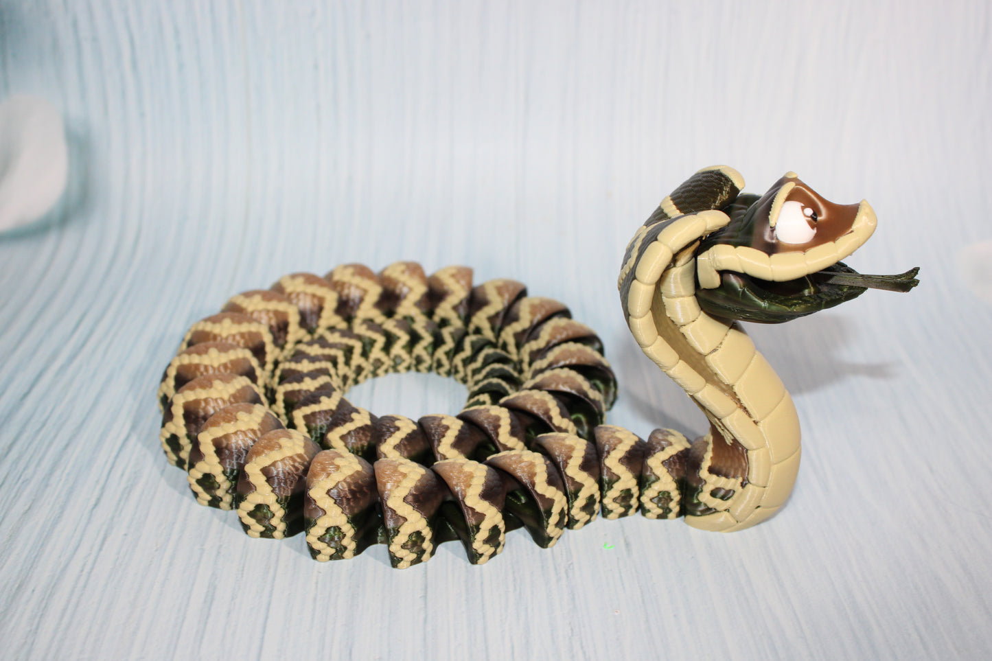3D Printed Articulated 25" Long King Cobra Snake - Wonderland 3D Printing 