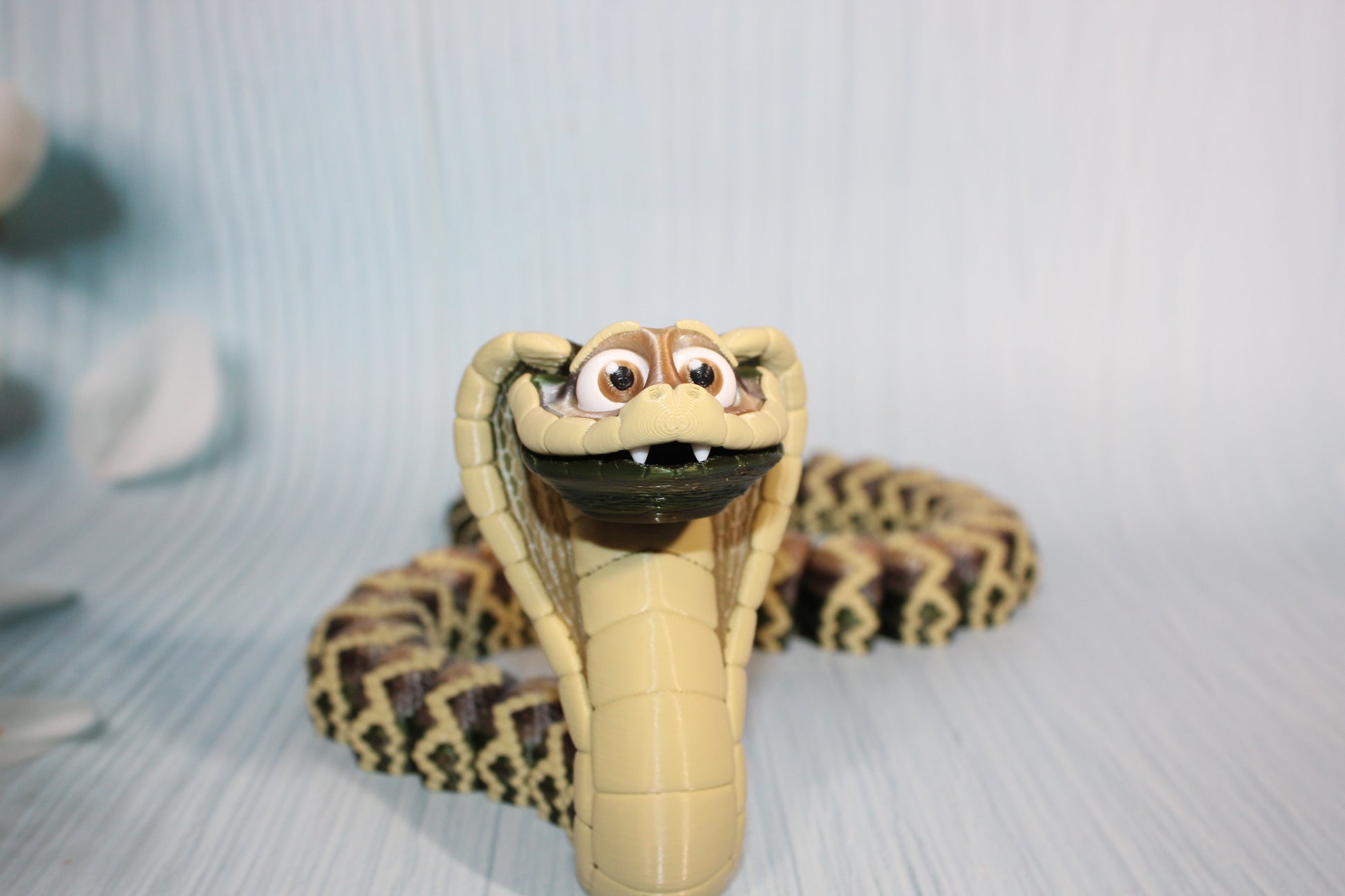 3D Printed Articulated 25" Long King Cobra Snake - Wonderland 3D Printing 