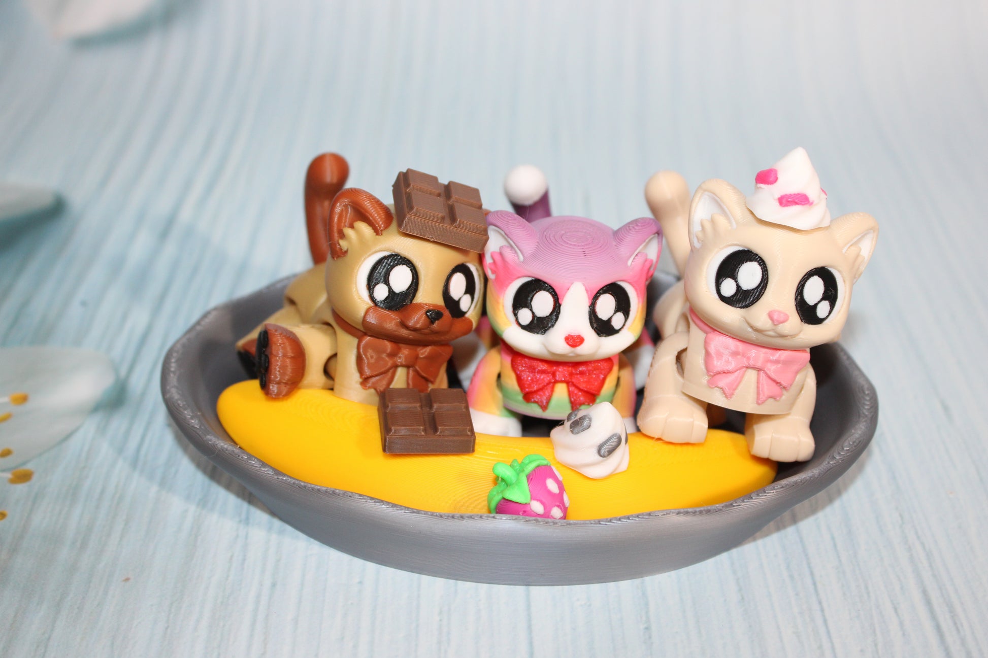 Banana Splittens-3D Printed Flexi Fidget Toy - Wonderland 3D Printing 