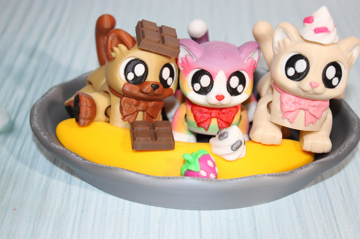 Banana Splittens-3D Printed Flexi Fidget Toy - Wonderland 3D Printing 