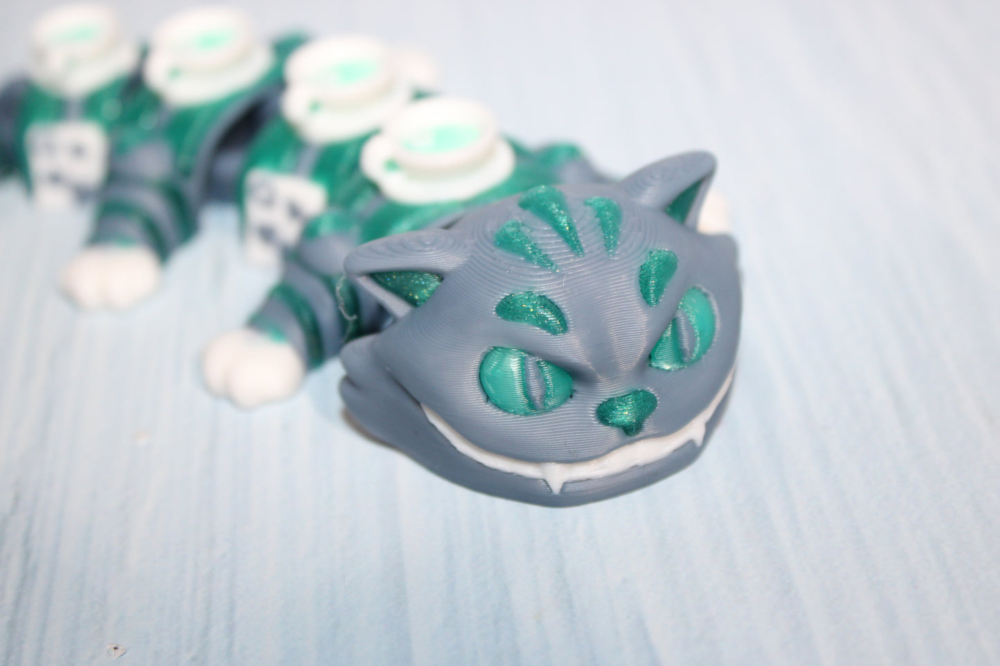 3D Printed Articulated Mad Cat Figurine - Wonderland 3D Printing 