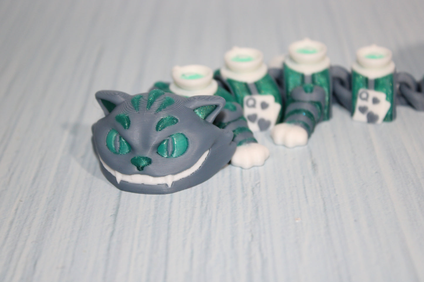 3D Printed Articulated Mad Cat Figurine - Wonderland 3D Printing 