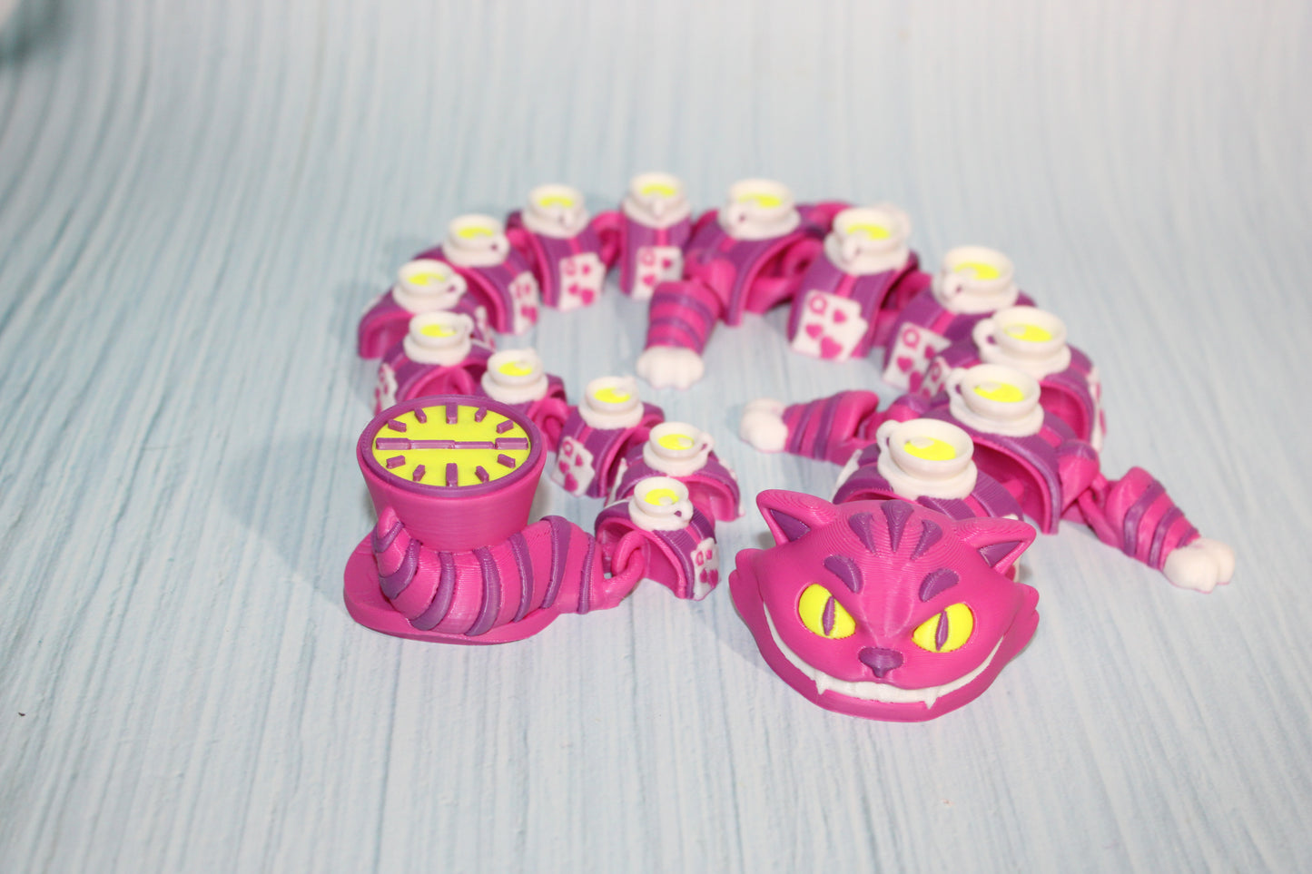 3D Printed Articulated Mad Cat Figurine - Wonderland 3D Printing 