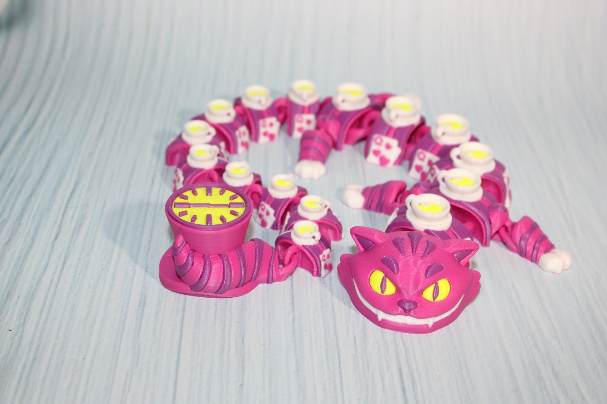 3D Printed Articulated Mad Cat Figurine - Wonderland 3D Printing 