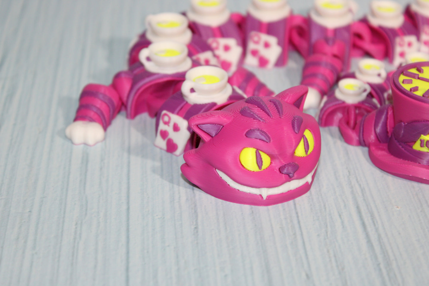 3D Printed Articulated Mad Cat Figurine - Wonderland 3D Printing 