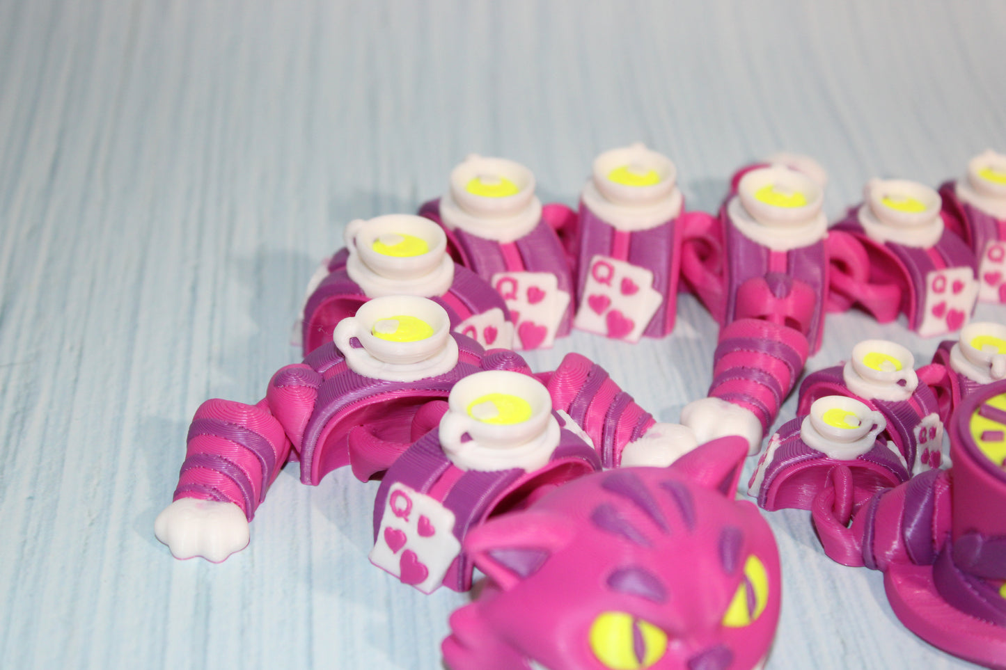 3D Printed Articulated Mad Cat Figurine - Wonderland 3D Printing 