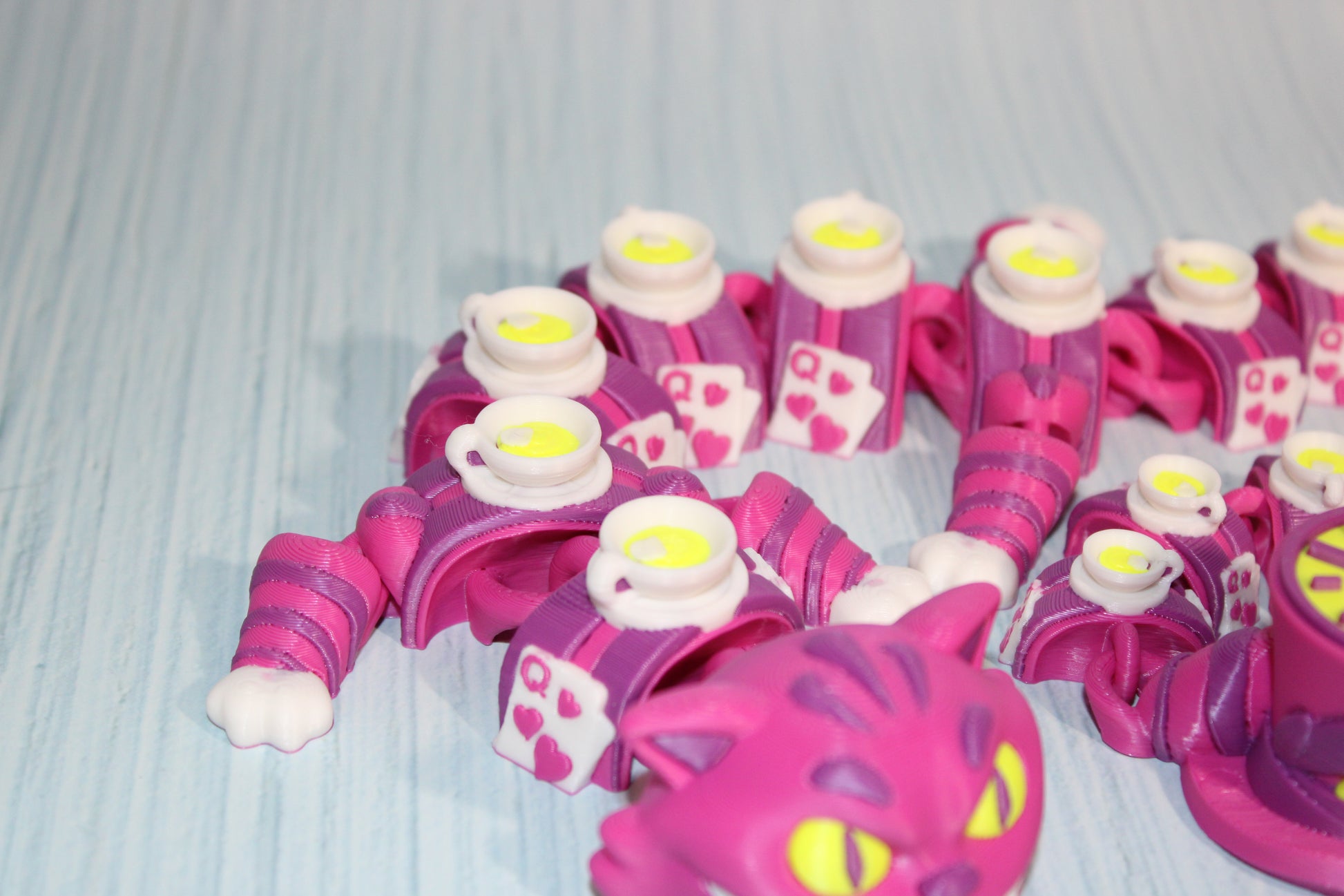 3D Printed Articulated Mad Cat Figurine - Wonderland 3D Printing 