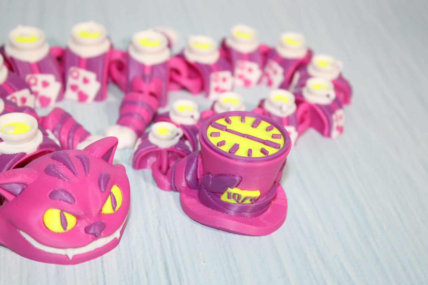 3D Printed Articulated Mad Cat Figurine - Wonderland 3D Printing 