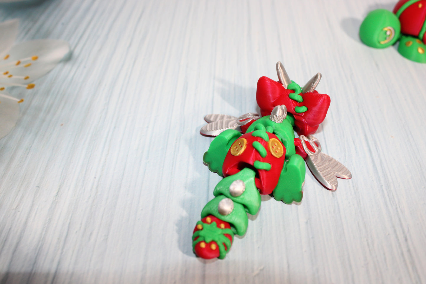 3D Printed Articulated Sewing Turtle and Dragon Fidget Toy- Both Included - Wonderland 3D Printing 