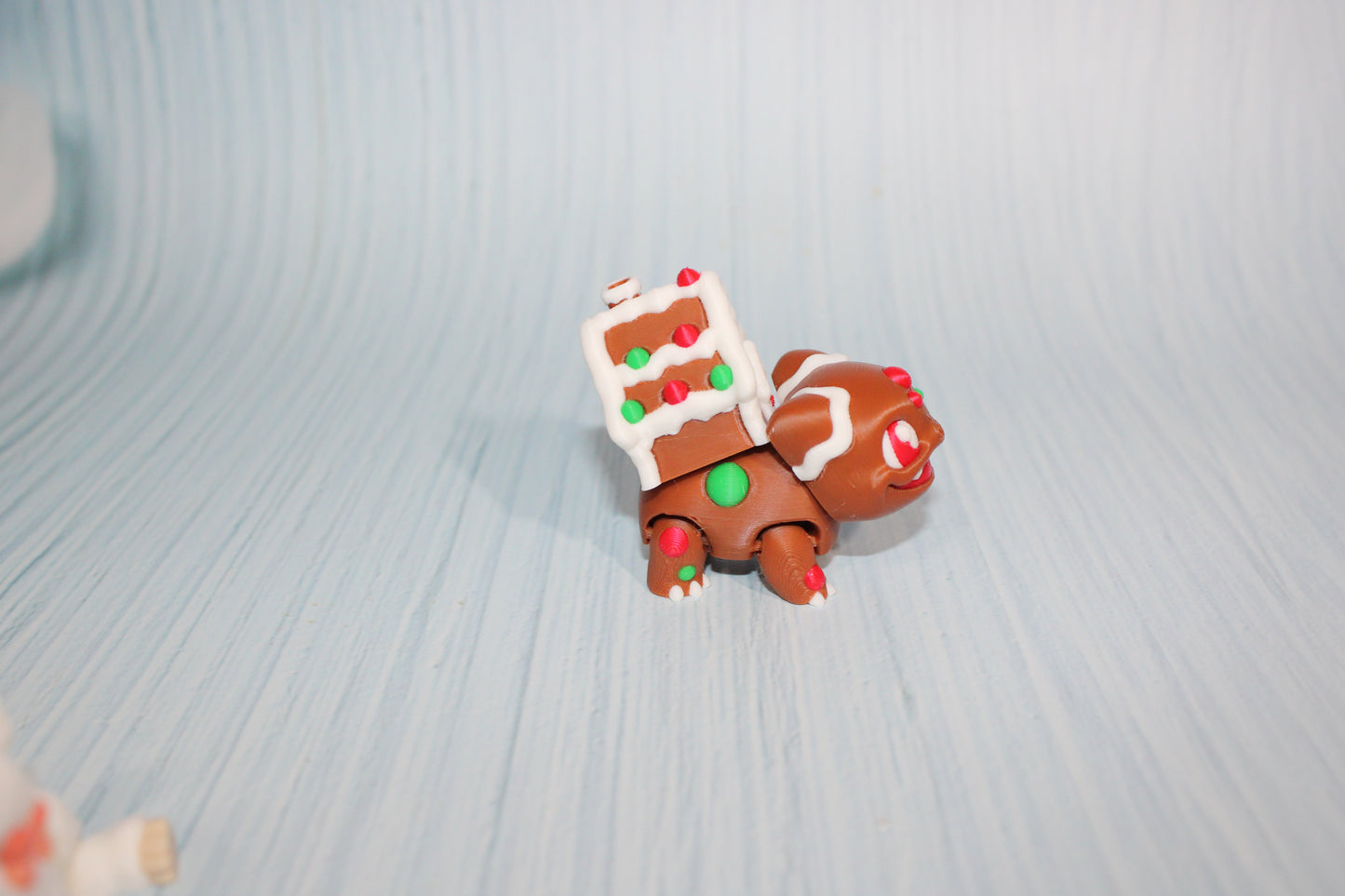 3D Printed Articulated gingerbread house Figurine-2" tall - Wonderland 3D Printing 