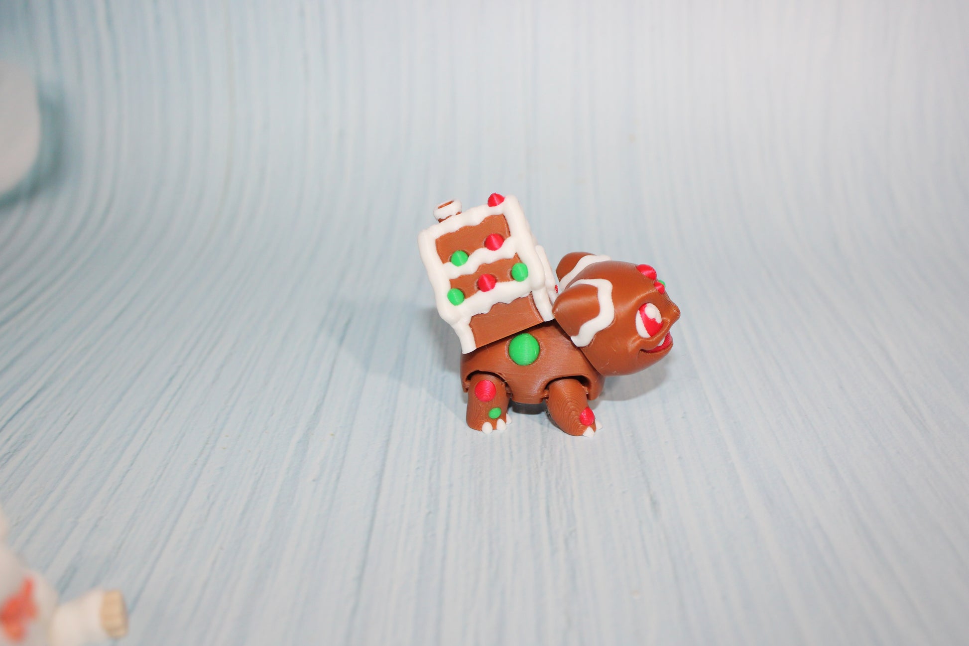 3D Printed Articulated gingerbread house Figurine-2" tall - Wonderland 3D Printing 
