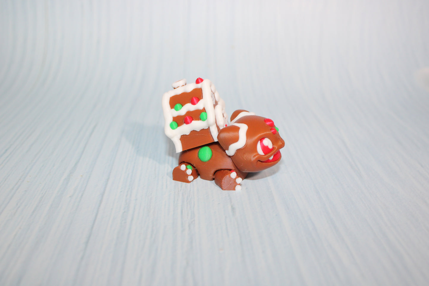3D Printed Articulated gingerbread house Figurine-2" tall - Wonderland 3D Printing 