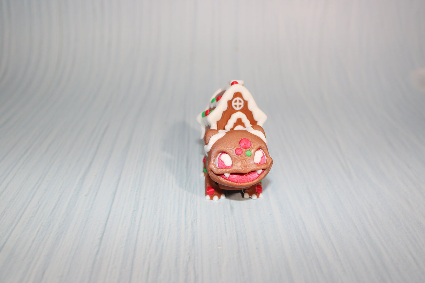 3D Printed Articulated gingerbread house Figurine-2" tall - Wonderland 3D Printing 