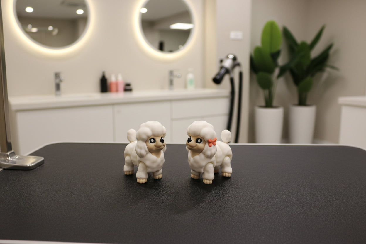3D Printed Articulated Poodle 2" - Wonderland 3D Printing 