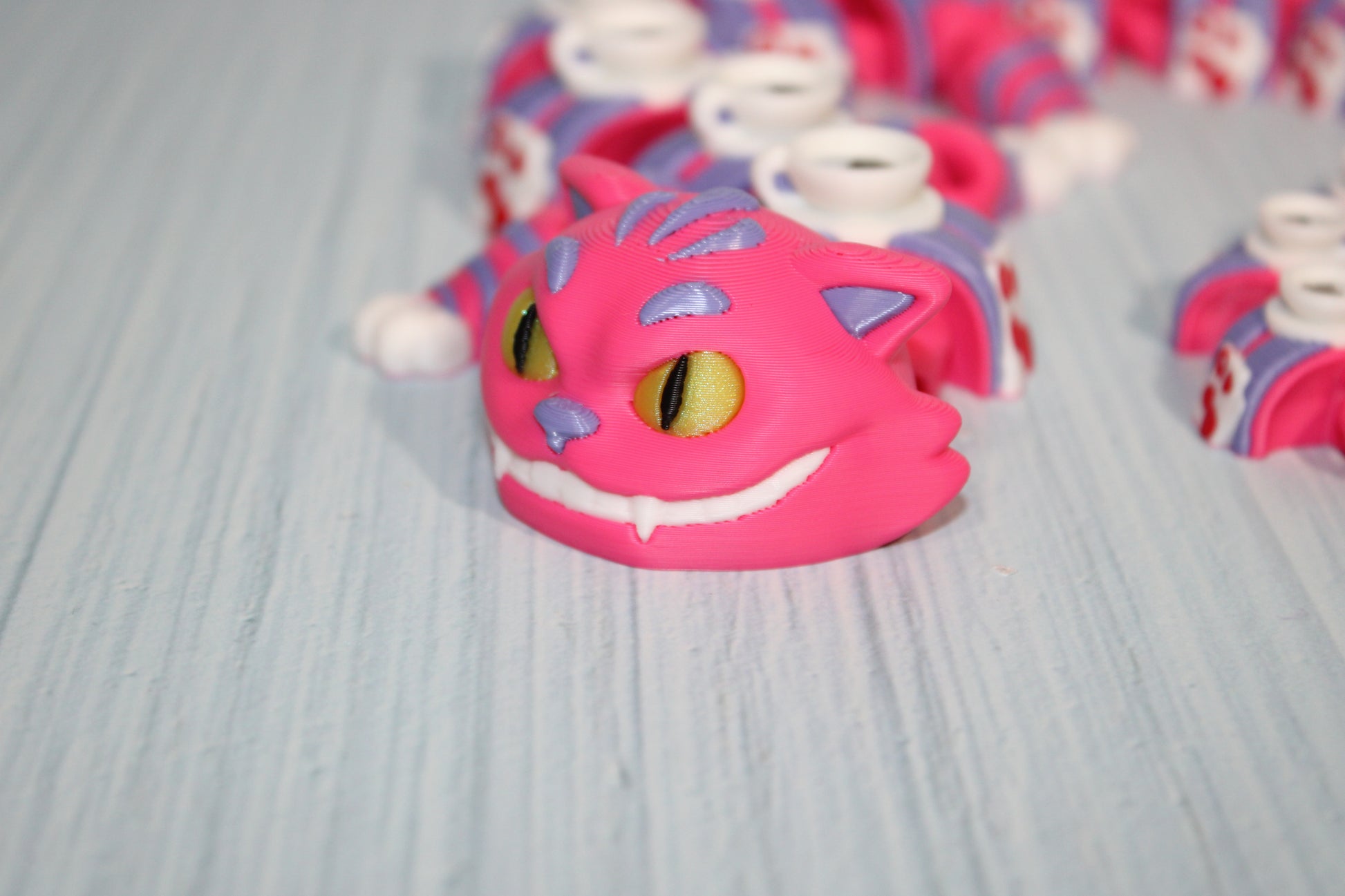 3D Printed Articulated Mad Cat Figurine - Wonderland 3D Printing 