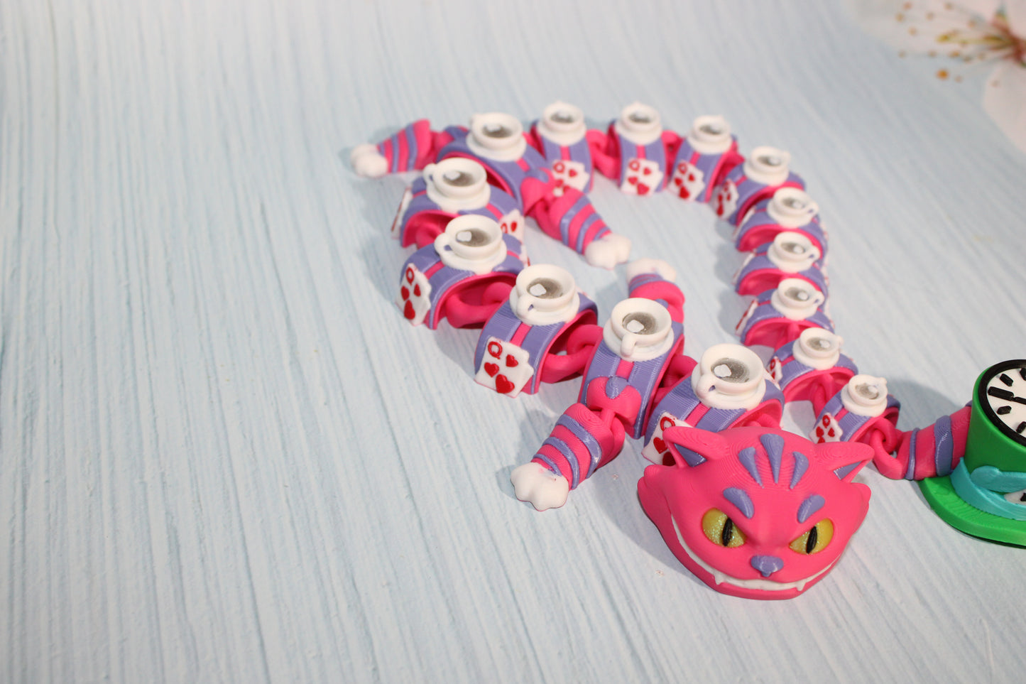 3D Printed Articulated Mad Cat Figurine - Wonderland 3D Printing 