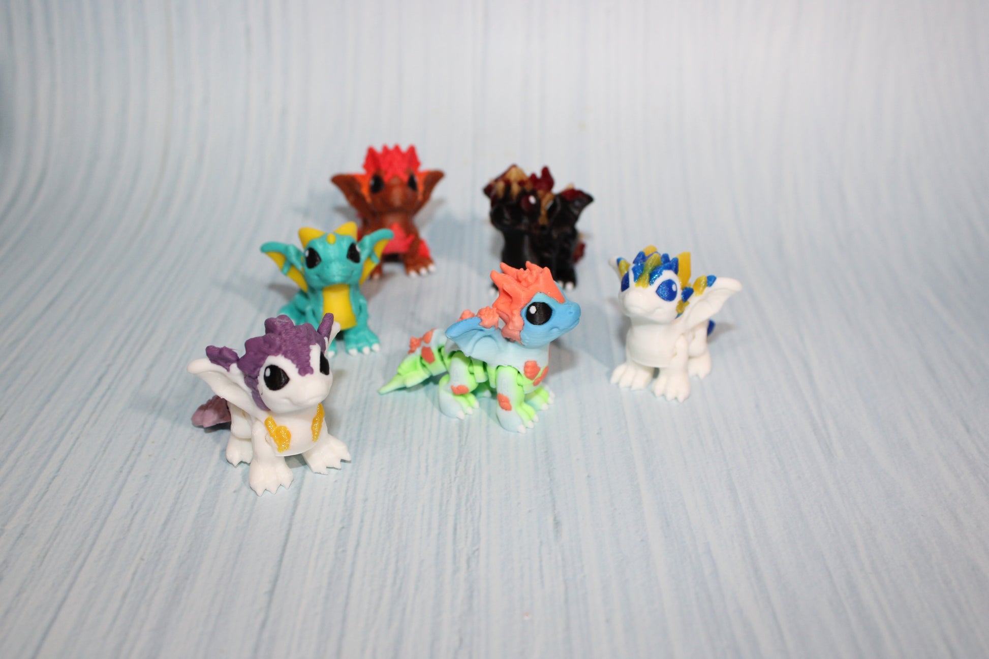 6 Mini Elemental Hatchlings all come in 1 egg-3D Printed - Wonderland 3D Printing 
