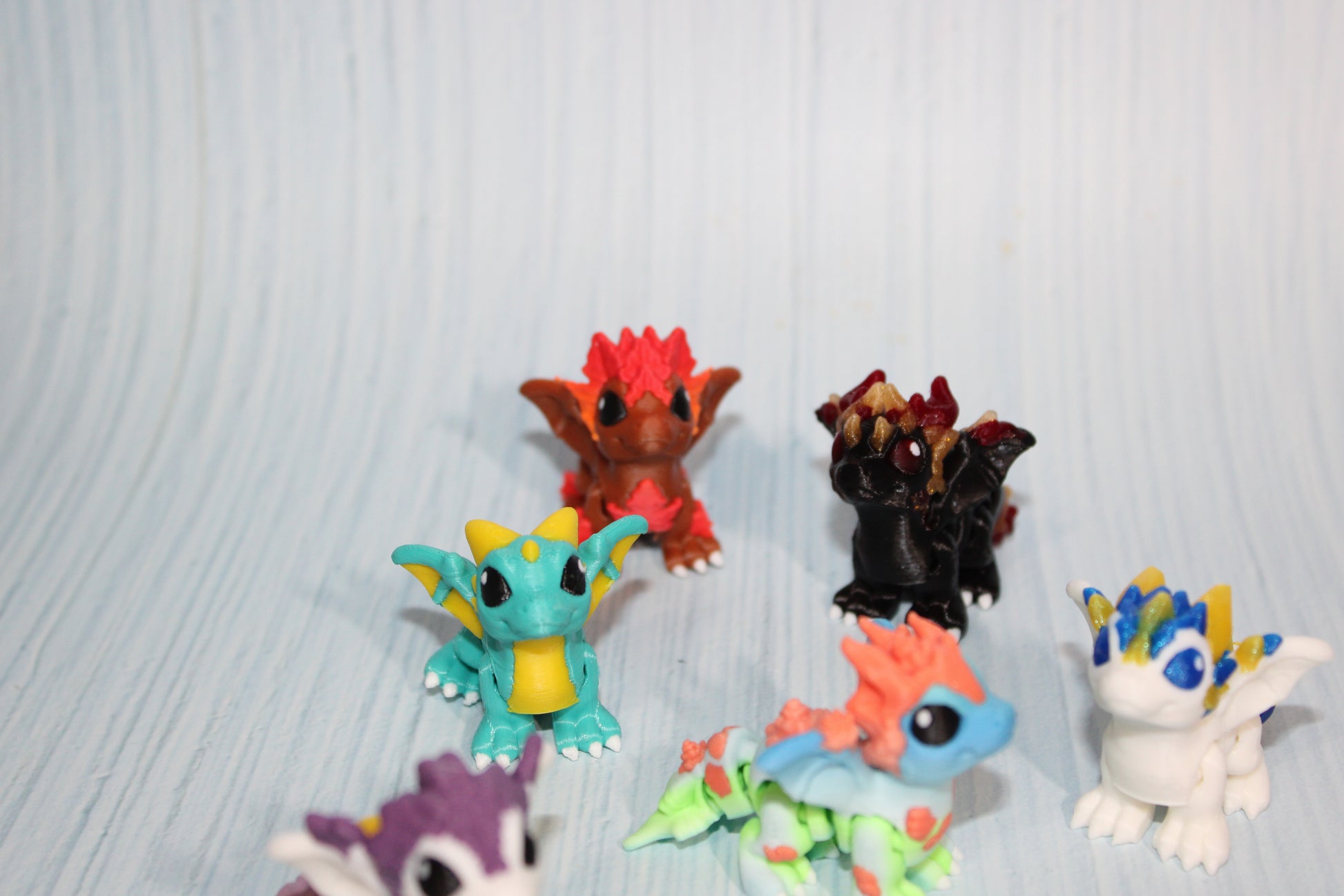 6 Mini Elemental Hatchlings all come in 1 egg-3D Printed - Wonderland 3D Printing 
