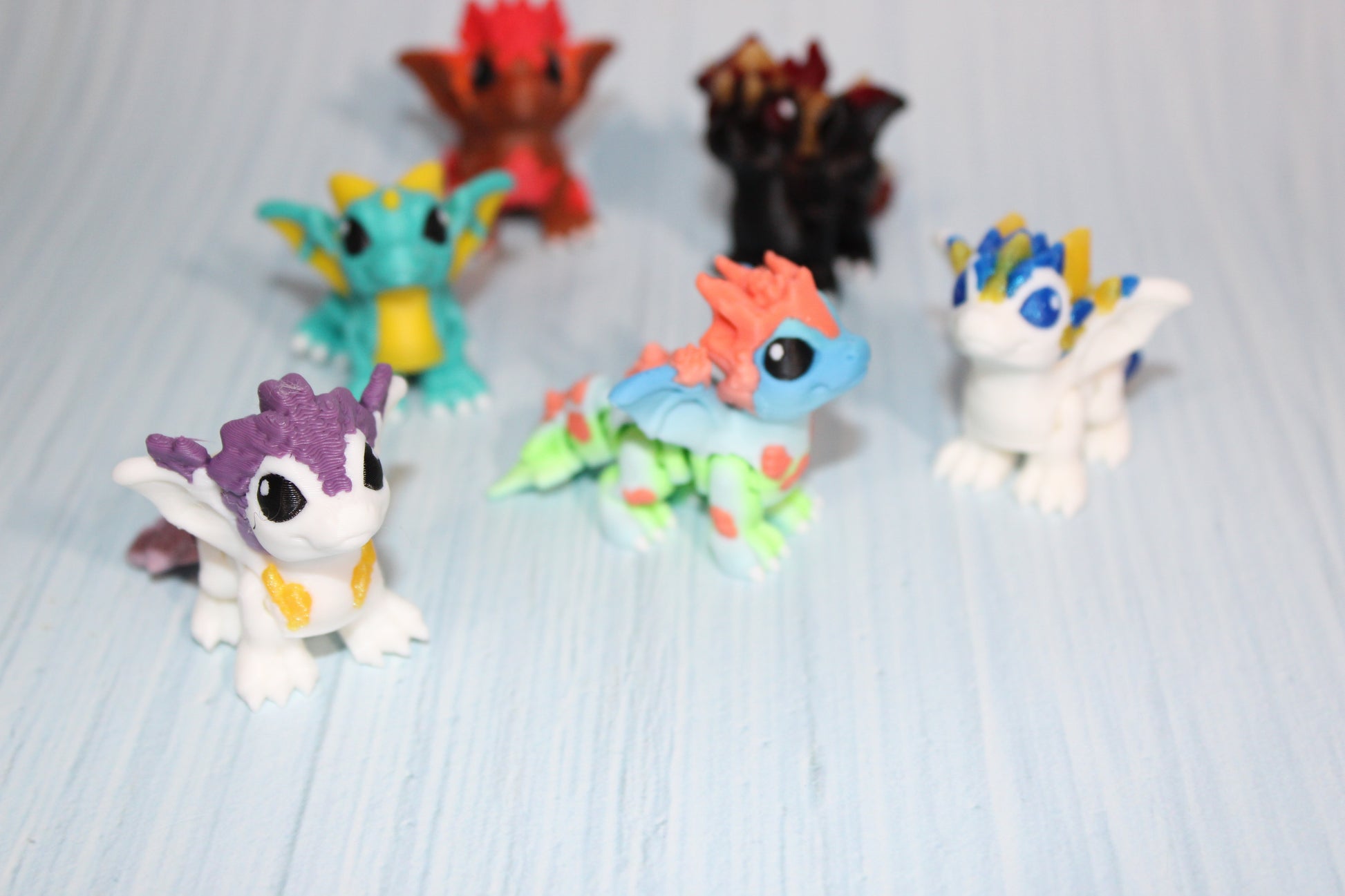 6 Mini Elemental Hatchlings all come in 1 egg-3D Printed - Wonderland 3D Printing 