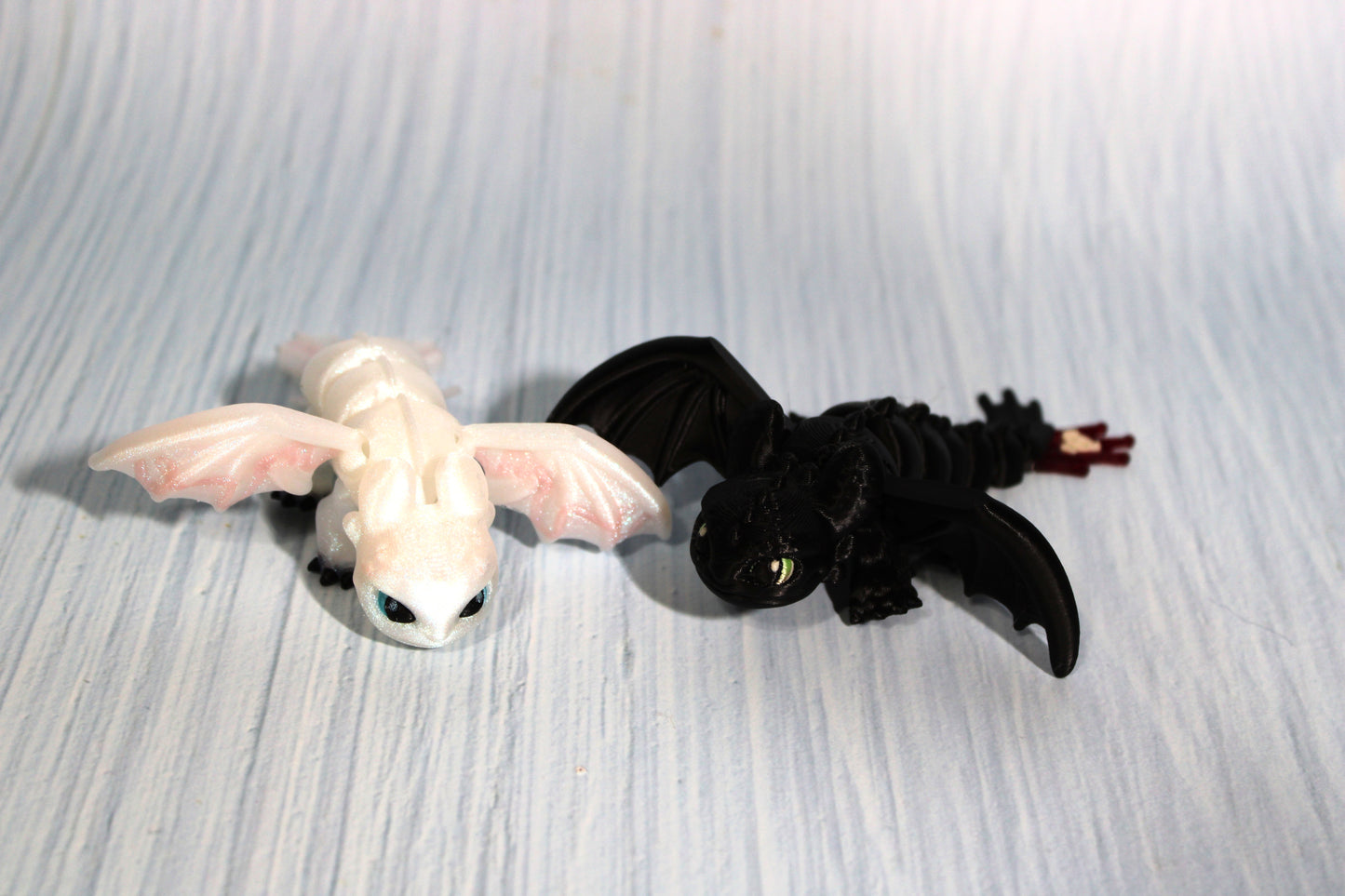 3D Printed Articulated Tiny Dragons 4" long - Wonderland 3D Printing 